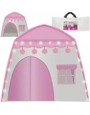 Детска палатка със светлини от памучни топки